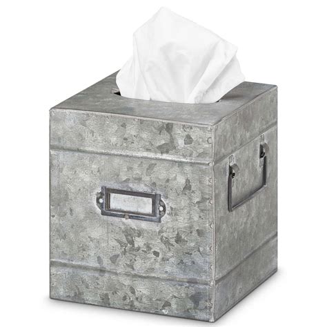 Galvanized Tissue Box 